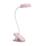 Įkraunama LED lempa su spaustuku PHILIPS DONUTCLIP, 3W, 4000K, 175lm, reguliuojamo ry&scaron;kumo, rožinė. | Philips