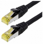 helos Patchkabel Cat 6a S/FTP RJ45 juodas 0,25m AWG26/7 LSZH GHMT