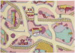 Associated Weavers Žaidimų kilimėlis automobiliui, rožinis, smėlis, 95 x 133 cm