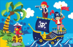 Associated Weavers Vaiki&scaron;ka antklodė Piratai 120x80