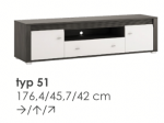 TV staliukas Extom RTV spintelė SEVILLA TYP51