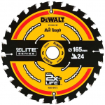 DEWALT Medienos pjovimo diskas 165x20x1,66mm, 24 dantukai, ELITE, DT10400-QZ