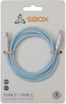 Sbox Mėlynas pintas USB-C&ndash;USB-C laidas, 1 m