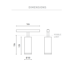 12W &scaron;viestuvas į magnetines sistemas FIT 50 48V, 3000K, juodas