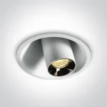 7W LED įleidžiamas reguliuojamas &scaron;viestuvas, baltas, 3000K, 11107T/W/W