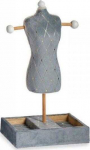 Gift Decor Dovanų dekoro dėžutė ant kojų Pilka Velvet Wood (12 x 40 x 24 cm)