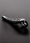 Steel By Shots Kiotos Devil Tongue Steel Intimate Machine Curved Handle 23cm Sidabrinis