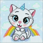 Hobilt Cat with the Rainbow 20х20 Deimantinio Paveikslo komplektas Cs2708