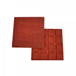 4IQ Guminė grindų danga, 50x50x2cm, raudona
