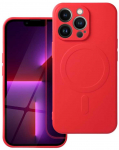 Oem SILICONE MAG COVER dėklas, suderinamas su MagSafe, skirtas IPHONE 16 red