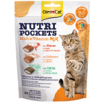 Maistas katėms : GIMBORN Nutri Pockets Malt Vitamin Mix su jautiena, la&scaron;i&scaron;a, katžolėmis, 150gr