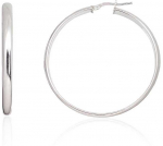 Sidabriniai auskarai &ndash;žiedai - 6.7 g. - 46 mm.