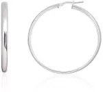 Sidabriniai auskarai &ndash;žiedai - 6.7 g. - 46 mm.