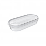 Plastikinė dėžutė maistui už&scaron;aldyti Plast Team 0.4L/19x9x3.9cm Helsinki