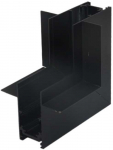 L tipo įleidžiamo magnetinio bėgelio kampinis sujungimas MAGNETIC, juodas