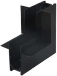 L tipo įleidžiamo magnetinio bėgelio kampinis sujungimas MAGNETIC, juodas