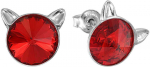 Diamond Sky Jewelry Vaiki&scaron;ki sidabriniai auskarai moterims DiamondSky &bdquo;Katė (Light Siam)" su Swarovski kristalais