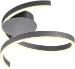 Lubinis &scaron;viestuvas 27W LED pavir&scaron;inis &scaron;viestuvas SCROLL, juodas, 3000/4000/6000K, dimeriuojamas, 01-4009