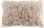 Office Products BIURO PREKIŲ guminės juostos, 140 mm skersmens, 1,5 x 4 mm, 1000 g, pakuotė, baltos