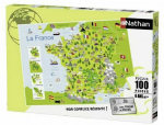 Dėlionė Nathan Map of France 100 Dalys (100 vnt.)