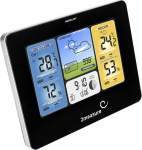 Meteorologinė stotis RCC &ndash; Elektroninė, bevielė, jutiklinė, juoda