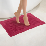 Veliūrinis Egipto medvilnės vonios kilimėlis KARLETE (avietinė)