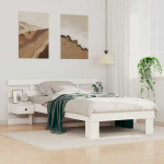 Lova Lovos rėmas Balta 90 x 190 cm Kietos pu&scaron;ies mediena