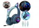 Bluetooth Ausinės Cat Ears LED &scaron;viečiančios ausitės Happy people Q-02