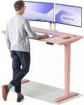 Elektrinis Reguliuojamo: Auk&scaron;čio stalas Desktronic HomePro Rožinis/Rožinis, 140x70cm, Dvigubas motoras, USB ir USB-C įkrovimo lizdai