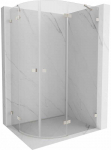 Du&scaron;o kabina Mexen Lunar, pusapvalė, de&scaron;inė, 100 x 80 cm, transparent/brushed nickel