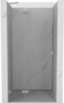 Du&scaron;o durys Mexen Lunar, kairinės, 100 cm, transparent/brushed nickel