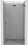 Du&scaron;o durys Mexen Lunar-F, sulankstomos, de&scaron;inė, 65 cm, transparent/gun metal