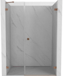 Du&scaron;o durys Mexen Lunar-B, de&scaron;inė, 130 cm, transparent/brushed copper