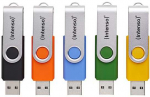 Mėlyna Intenso Office Line Multipack 64 GB, USB-Stick - 5 USB-A 3.2 USB-Sticks in yellow, žalias, juodas, mėlynas + oranžinis