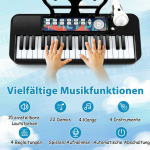 Bonideco Select Vaiki&scaron;kas žaislinis pianinas su kėde, juodos/baltos spalvos