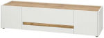 TV stovas City, 170 cm, balta/ąžuolinė