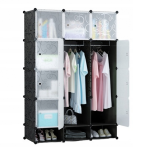 Muvu Didelė modulinė spinta, juoda, sulankstoma, erdvus