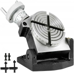Sukamasis stalas 100 mm, horizontalus/vertikalus, 4 griovelių, frezavimui, gręžimui, tikslus, rotacinis padėties nustatymo stalas