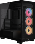 &bdquo;Corsair 3500X LX-R&ldquo; kompiuterio korpusas, vidutinio dydžio bok&scaron;tas, E-ATX, RGB, grūdintas stiklas - juodas
