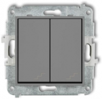 Karlik Elektrotechnik 27IWP-33 ICON Dvigubo laiptų jungiklio mechanizmas matinis pilkas 27IWP-33