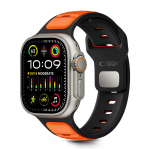Tech-Protect IconBir Line apyrankė skirta Apple Watch 44 / 45 / 46 / 49 mm - juodos spalvos ir oranžinės spalvos