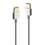 HDMI Laidas - LINDY HDMI Plonas Laidas, M/M, Ultra Didelės Spartos, 48Gbps, 7680x4320@60Hz, 1 m, Pilkas