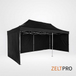 Prekybinės palapinės stogas ir sienos (4 vnt.) komplektas 3x6 Juoda Zeltpro TITAN