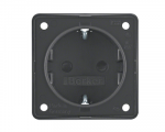 Hager Polo 947792505 Integro Flow SCHUKO lizdas su kontaktų dangteliais antracitinis matinis 947792505