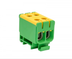 Elektro Plast 48.252 Paskirstymo blokas-&scaron;akos 2x1 polių AL/CU 2.5-50mm2 geltonai žalias plok&scaron;čias montavimas ir TH bėgelis WLZ35/2x50/su 48.252