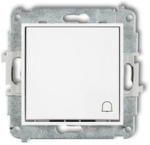 Karlik Elektrotechnik 25MWP-4 MINI jungiklio mechanizmas, normaliai atidarytas, varpelis, matinė balta 25MWP-4