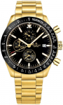 Vyri&scaron;kas laikrodis Giewont Chronograph safyrinis auksinis juodas GW8720-B4