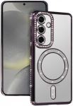 Tel Protect Bling Magsafe dėklas skirtas Samsung Galaxy S26 violetinės spalvos