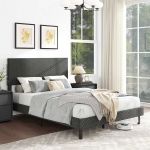 Lova Promotions Lovos rėmas, 207.5x146x95-110 cm, pilka, veliūru aptraukta