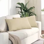 Sofa Pagalvės 2 vnt. audinys Kreminė 80 x 40 cm